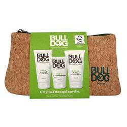 BULLDOG - Hautpflege für Männer, Hautpflege Geschenkset, Feuchtigkeitscreme + Waschgel + Peeing + Kulturtasche von BULLDOG