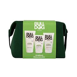 Bulldog Skincare Hautpflege-Set für Herren, grüner Kulturbeutel von BULLDOG