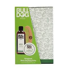 Bulldog Skincare - Original Hair Styling Trio, Geschenkset für Männer (x1 Original Shampoo 300ml, x1 Original Hair Styling Pomade 75g & Pocket Hair Comb) von BULLDOG