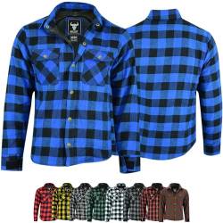 BULLDT Herren Motorradhemd Holzfäller-Look Hemd, Größe:56/2XL, Farbe:Blau von BULLDT