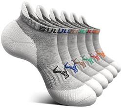 BULLIANT Sneaker Socken 6 Paar, Socken Herren Sportsocken Laufsocken Knöchelsocken Kurzsocken,Atmungsaktive Anti Schweiß(6Paare-Grau 6 Farben Gemischt3138-43-46) von BULLIANT