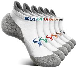 BULLIANT Sneaker Socken 6 Paar, Socken Herren Sportsocken Laufsocken Knöchelsocken Kurzsocken,Atmungsaktive Anti Schweiß(6Paare-Weiß 6 Farben Gemischt3137-47-50) von BULLIANT
