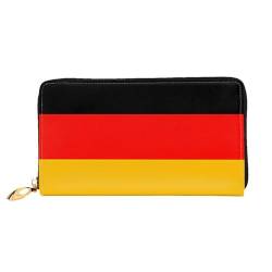 BUNAL Deutschland Flagge Stilvolle Multifunktions Geldbörse - Minimalistisches Design 12 Kreditkartenfächer Mehrschichtiger Faltschutz für Ihre Karten und Essentials, Schwarz, Einheitsgröße von BUNAL