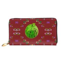 Big Eye Watermelon Stilvolle Multifunktions-Geldbörse - Minimalistisches Design 12 Kreditkartenfächer Mehrschichtiger Faltschutz für Ihre Karten und Essentials, Schwarz, Einheitsgröße von BUNAL