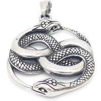 BUNGSA Anhänger Set Anhänger AURIN Schlangen-Amulett Silber aus Edelstahl Unisex von BUNGSA