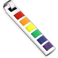 BUNGSA Anhänger Set Anhänger Gay Pride silber aus Edelstahl Unisex (1-tlg), Pendant Halsketten von BUNGSA