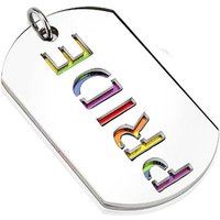 BUNGSA Anhänger Set Anhänger Pride DogTag Bunt aus Edelstahl Unisex (1-tlg), Pendant Halsketten von BUNGSA