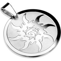 BUNGSA Anhänger Set Anhänger Sonnenrad Silber aus Edelstahl Unisex (1-tlg), Pendant Halsketten von BUNGSA