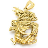 BUNGSA Anhänger Set Anhänger chinesischer Drache goldfarben aus Edelstahl Unisex von BUNGSA