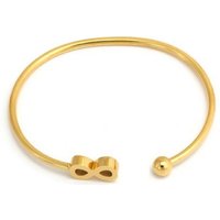 BUNGSA Armband Armreifen Infinity gold aus Edelstahl Damen (1 Armband, 1-tlg), Bracelet Armschmuck von BUNGSA