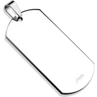 BUNGSA Dog Tag Anhänger Anhänger Dog Tag Silber aus Edelstahl Unisex (1-tlg), Pendant Halsketten von BUNGSA