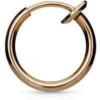 BUNGSA Fake-Ear-Plug-Set Fake Piercing Ring mit Springverschluss Silber aus Edelstahl Unisex (1 Paar (2 Stück), 1-tlg), Ohrschmuck Ohrringe von BUNGSA