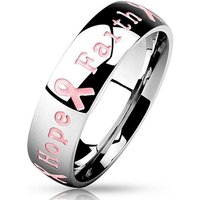 BUNGSA Fingerring Ring Courage Strength Hope Faith Silber aus Edelstahl Unisex (Ring, 1-tlg), Frauen Mädchen von BUNGSA
