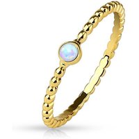 BUNGSA Fingerring Ring Opal Gold aus Messing Damen (Ring, 1-tlg), Frauen Mädchen von BUNGSA