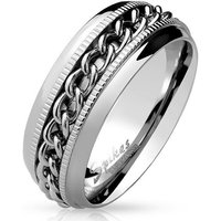 BUNGSA Fingerring Ring Spinner Silber aus Edelstahl Unisex (Ring, 1-tlg), Damen Herren von BUNGSA