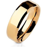 BUNGSA Fingerring Ring abgerundete Kanten Rosegold aus Edelstahl Unisex (Ring, 1-tlg), Damen Herren von BUNGSA