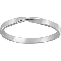 BUNGSA Fingerring Ring einfach gedreht aus 925 Silber Damen (Ring, 1-tlg), Frauen Mädchen von BUNGSA