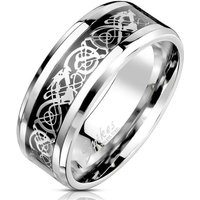 BUNGSA Fingerring Ring keltisches Tribal Silber aus Edelstahl Unisex (Ring, 1-tlg), Damen Herren von BUNGSA