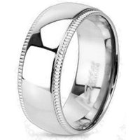 BUNGSA Fingerring Ring mit Kristall Aussenringen Silber aus Titan Unisex (Ring, 1-tlg), Frauen Mädchen von BUNGSA