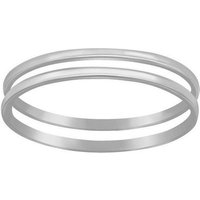 BUNGSA Fingerring Ring mit doppelter Ringschiene aus 925 Silber Damen (Ring, 1-tlg), Frauen Mädchen von BUNGSA