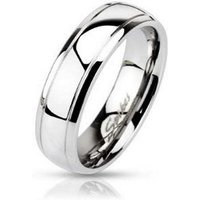 BUNGSA Fingerring Ring schmale Aussenringe Silber aus Edelstahl Unisex (Ring, 1-tlg), Damen Herren von BUNGSA