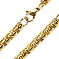 BUNGSA Goldkette Venezianerkette Gold 4 mm aus Edelstahl Unisex (1-tlg), Halskette Necklace von BUNGSA