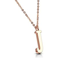 BUNGSA Ketten-Set Kette Buchstaben Anhänger Rosegold aus Edelstahl Damen (1-tlg), Halskette Necklace von BUNGSA