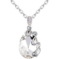 BUNGSA Ketten-Set Kette Clear Drop Silber aus Messing Damen (1-tlg), Halskette Necklace von BUNGSA