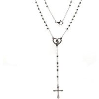 BUNGSA Ketten-Set Kette Rosenkranz Silber "Herz Jesu" Edelstahl Unisex von BUNGSA