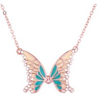 BUNGSA Ketten-Set Kette Schmetterling Rosegold aus Messing Damen (1-tlg), Halskette Necklace von BUNGSA