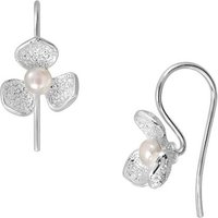 BUNGSA Ohrring-Set Ohrhänger Blüte mit Perle aus 925 Silber Damen (1 Paar (2 Stück), 2-tlg), Ohrschmuck Ohrringe von BUNGSA