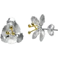 BUNGSA Ohrring-Set Ohrstecker Blüte zweifarbig aus 925 Silber Damen (1 Paar (2 Stück), 2-tlg), Ohrschmuck Ohrringe von BUNGSA
