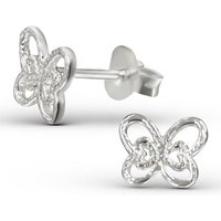 BUNGSA Ohrring-Set Ohrstecker Butterfly aus 925 Silber Damen (1 Paar (2 Stück), 2-tlg), Ohrschmuck Ohrringe von BUNGSA