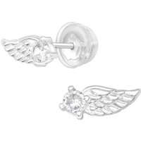 BUNGSA Ohrring-Set Ohrstecker Engelsflügel mit Zirkonia Kristall aus 925 Silber Damen (1 Paar (2 Stück), 2-tlg), Ohrschmuck Ohrringe von BUNGSA