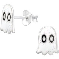 BUNGSA Ohrring-Set Ohrstecker Geist weiß für Halloween-Fans aus 925 Silber (1 Paar (2 Stück), 2-tlg), Ohrschmuck Ohrringe von BUNGSA