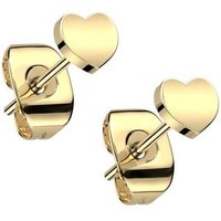 BUNGSA Ohrring-Set Ohrstecker Herz verschiedene Farben aus Titan für Damen (1 Paar (2 Stück), 2-tlg), Ohrschmuck Ohrringe von BUNGSA