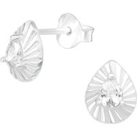 BUNGSA Ohrring-Set Ohrstecker Kristalltropfen aus .925 Silber Damen (1 Paar (2 Stück), 2-tlg), Ohrschmuck Ohrringe von BUNGSA