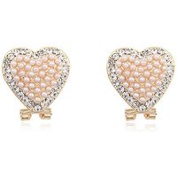 BUNGSA Ohrring-Set Ohrstecker Sparkling Heart gold aus Messing Damen (1 Paar (2 Stück), 2-tlg), Ohrschmuck Ohrringe von BUNGSA