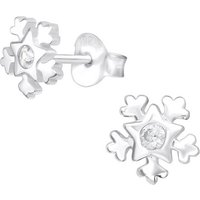 BUNGSA Ohrstecker-Set Ohrstecker Schneeflocke mit Kristall aus 925 Silber Damen (1 Paar (2 Stück), 2-tlg), Ohrschmuck Ohrringe von BUNGSA