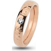 BUNGSA Partnerring Ring Paare Forever Love Rosegold aus Titan Unisex (Ring, 1-tlg), Damen Herren von BUNGSA