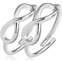 BUNGSA Zehenring Zehenring Infinity Silber aus Messing Unisex, Zehring Toering von BUNGSA