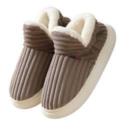 Baumwollhausschuhe, Hausschuhe mit orthopädischen Sohlen, Indoor Outdoor Scuff Slides, Winter bequeme Slip-On Fuzzy Home Hausschuhe für Damen und Herren Buniq von BUNIQ