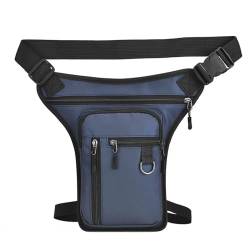 Beintaschen FüR Herren,Motorrad Beintasche Motorrad Drop Bein Seite Tasche Wasserdicht Mode Hüfte Taille Pack Große Kapazität Mehrere Taschen for Reiten Radfahren Reisen (Color : Blue-2) von BUNIQ