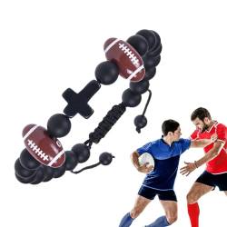 Charm-Armbänder mit Sportmotiv, Sportarmbänder für Jungen,Rugby Sport geflochtene Armbänder | Sport-Armbänder, inspirierende Armbänder für Ballspiele, Partys, Reisen und den Alltag Buniq von BUNIQ