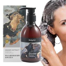 Flüssigshampoo für Frauen - 300 ml reparierendes Ingwer-Shampoo für trockenes Haar mit Frizz-Kontrolle | Haarglättungszubehör für Zuhause, Friseursalon, Reisen, Geschäftsreisen, Urlaub Buniq von BUNIQ