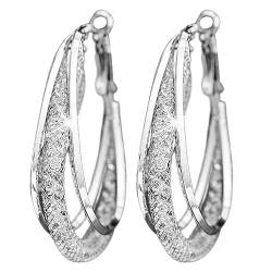 Ovale Ohrringe für Frauen | Stilvolle leichte große Creolen,Tropfenförmige Creolen, Ohrringe für Frauen, klobige Ohrringe Buniq von BUNIQ