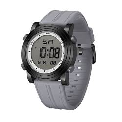 BUREI Digital Herren Uhren Sport Outdoor Armbanduhr Silikon Herren mit Wecker/Kalender/Stoppuhr/LED-Hintergrundbeleuchtung von BUREI