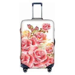 BURGHR Gelbe Sonnenblumen-Gepäckabdeckung, verdickt, elastisch, waschbar, Reisekoffer-Schutzhüllen, passend für 45,7-81,3 cm Gepäck, blossom, X-Large von BURGHR