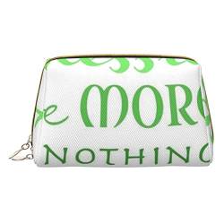 Minimalistische und stilvolle tragbare Make-up-Tasche aus Leder, Motiv: Irish Blessing St. Patrick's Day, bedruckte Kosmetiktasche für Mädchen und Damen, kleine Größe, Irish Blessing St. Patrick's von BVMPRS