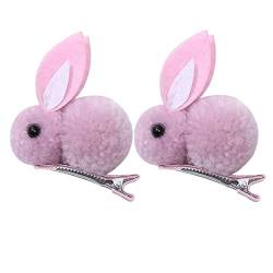 Koreanische kinder Haarspangen Niedliche Kaninchen Haarspangen Winter Plüsch Bunny Haarnadeln Mädchen Haar Stil Werkzeuge Haar Zubehör von BVSPA